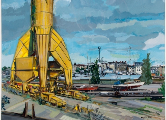 michel-tual-peinture-Lagrue-Titan-jaune