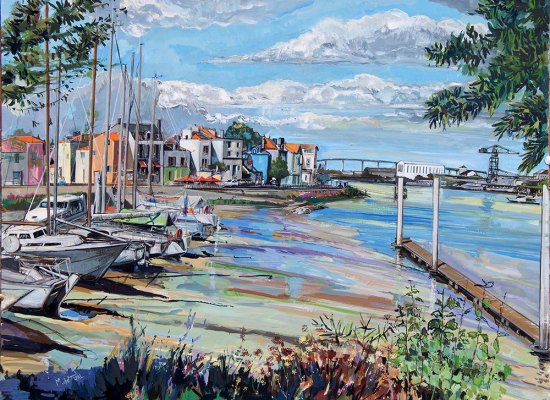 michel-tual-peinture-Le-port-de-Trentemoult