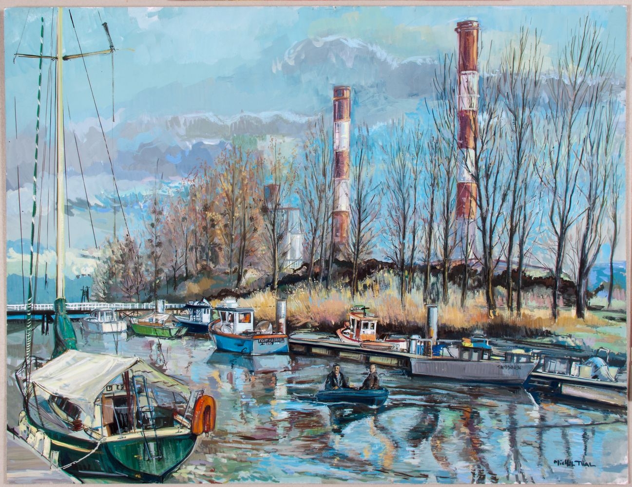 Peinture Le Port de Cordemais - Michel Tual