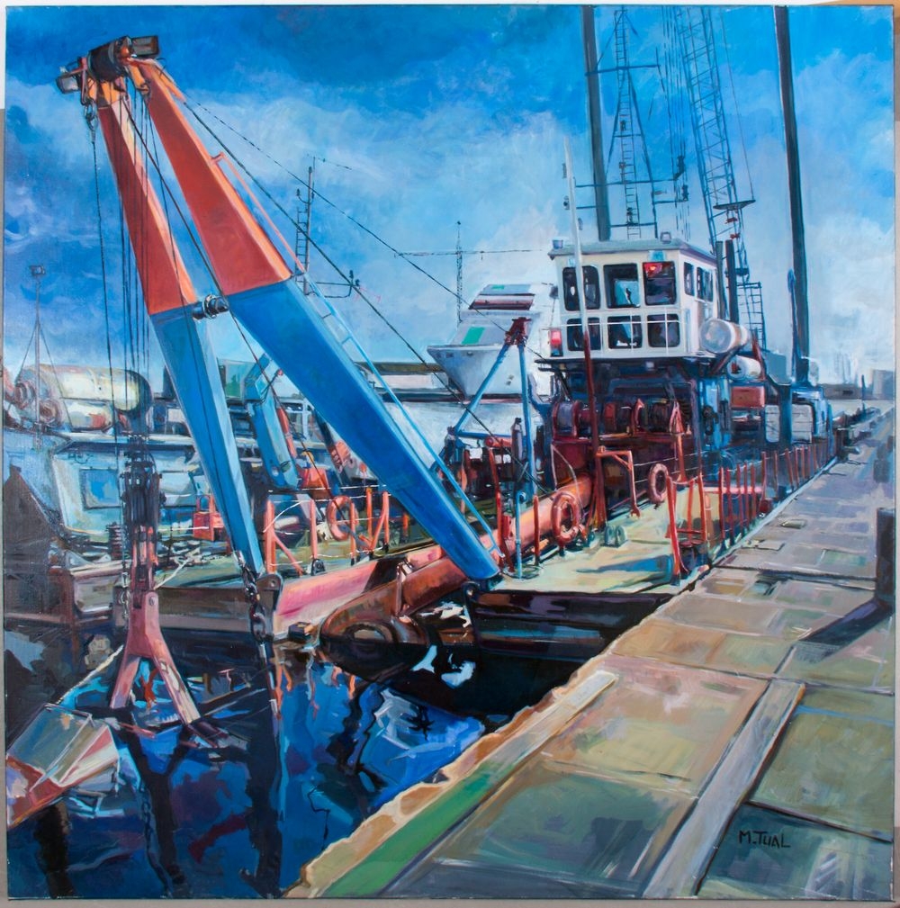 Peinture Barge de servitudes - Michel Tual
